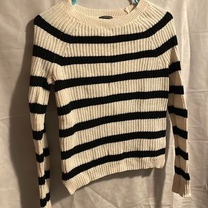 Black and white striped sweater